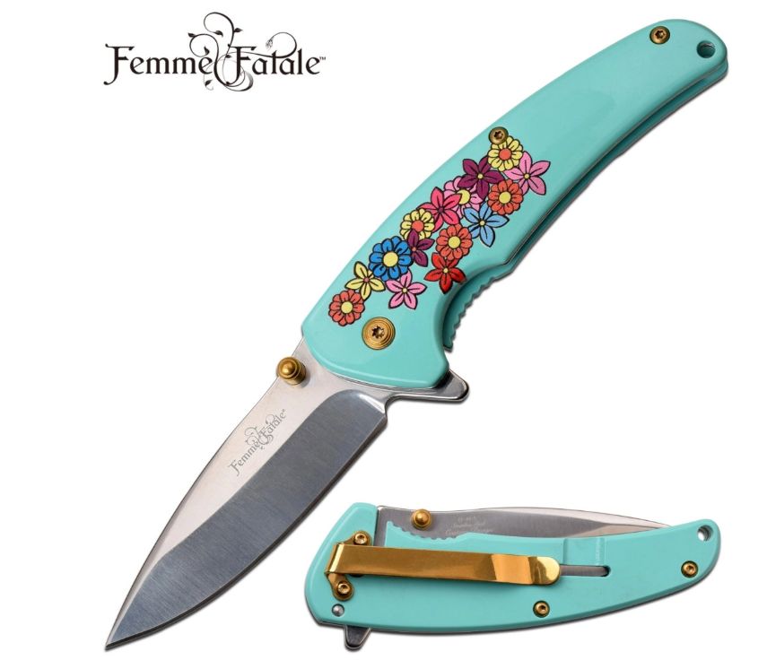 KNF: Femme fatal Floral PRNT HNDL 7" drp pt bld