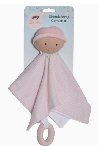 Tikiri: Cherub Baby Comforter Pink/teeth ring