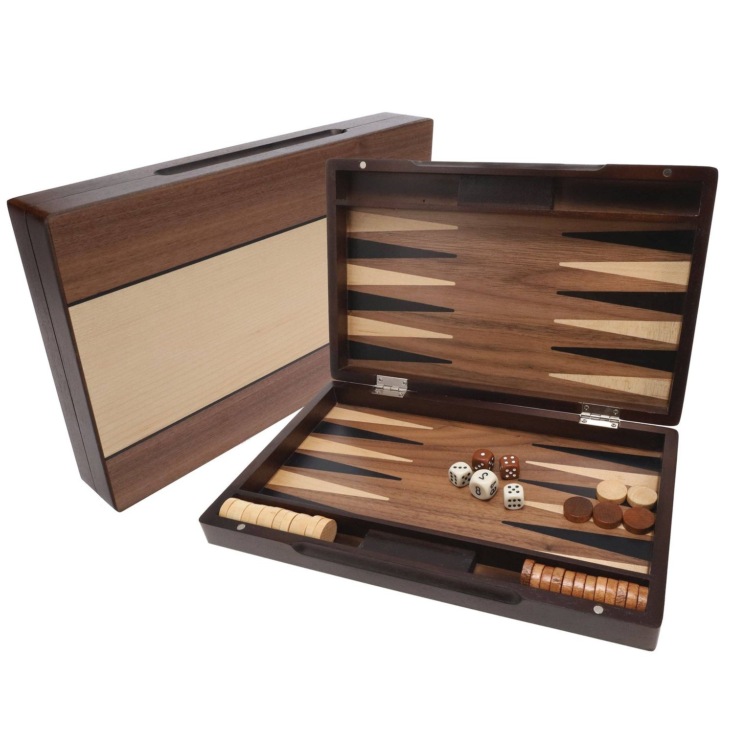 Backgammon Set - Walnut Wood 12 in.