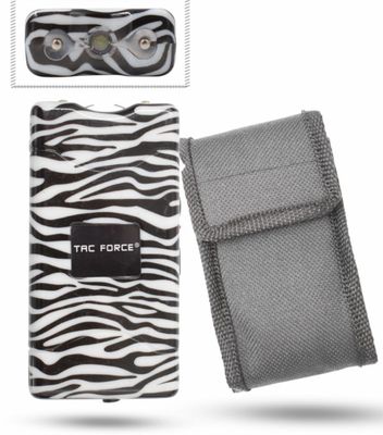 Stun Gun: BLK/WHT Zebra Grip  3800mv