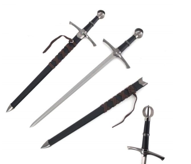 SHRT SWORD: Middle ages LTHR Strap  Scabb 24"