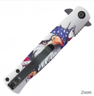 Wartech KNIFE: Liberty Eagle PRNT HND BLK BLD