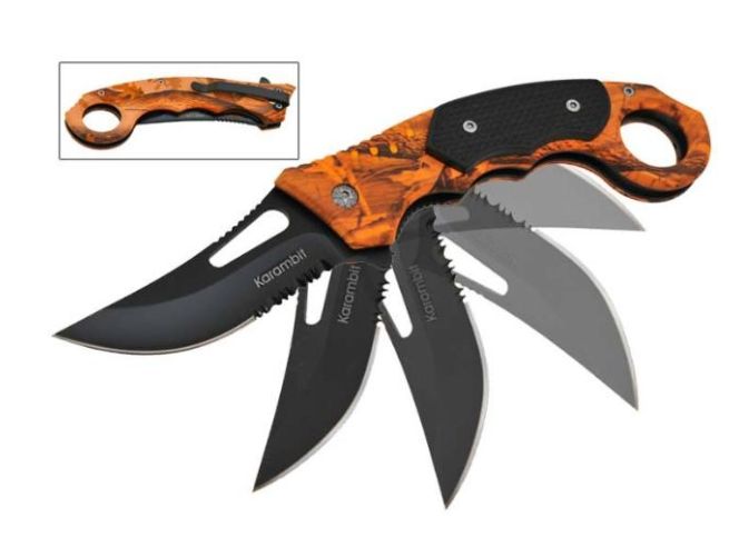 KNIFE: Finger Ring "Karambit" Etch Blade