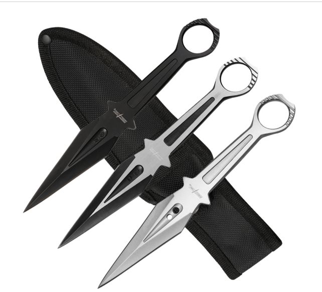 PP Thrwrs: 3 pc STNWASH BLDS 3 colors 6.75"