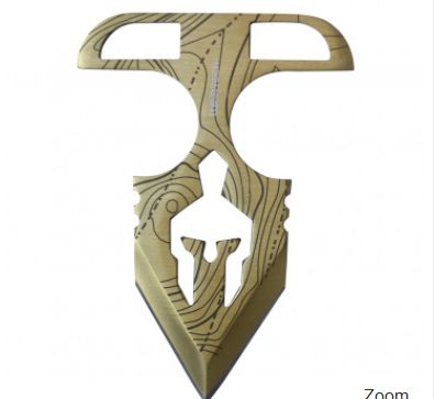 Fixed Push Dagger Gold: Wartech 4.75"