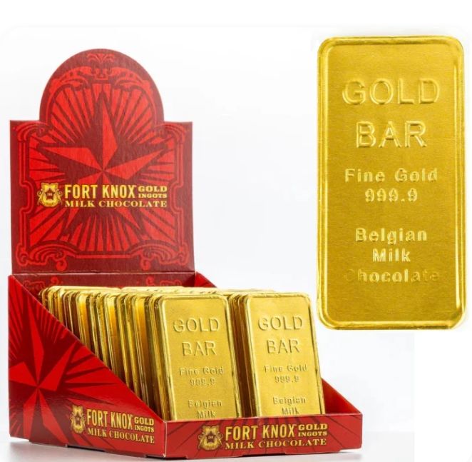 Fort Knox MLK Choc GOLD ingot Bar 1oz