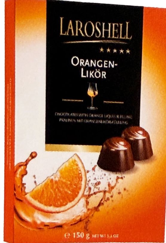 Laroshell Orange Liq filled chocolate box
