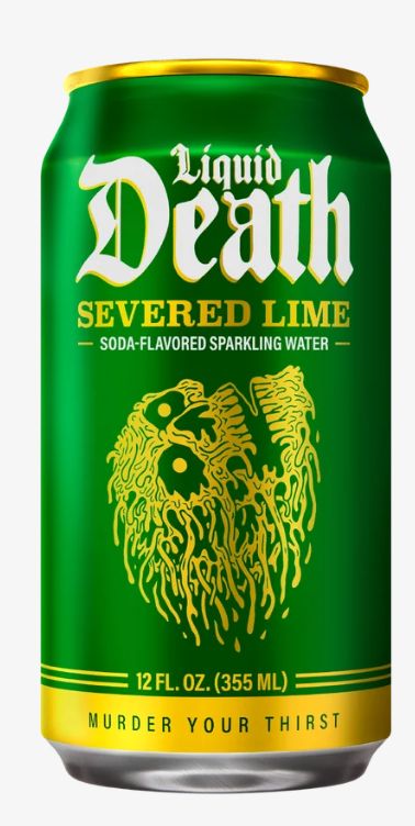 Liquid death 12oz : Severed Lime