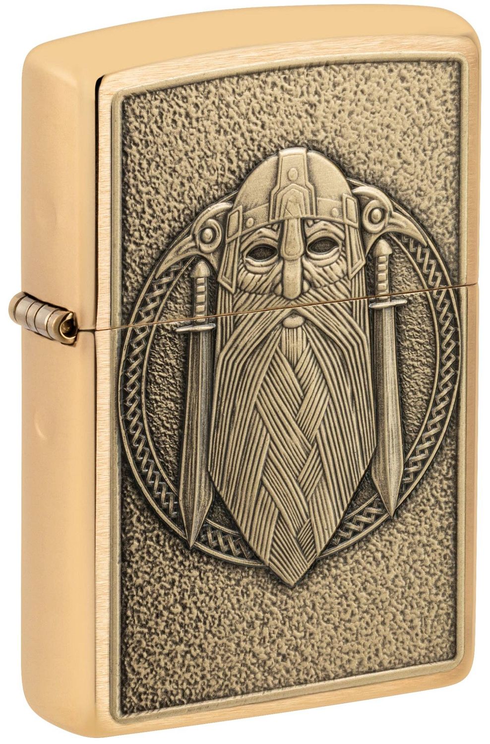 Zippo Odin Emblem Brushed Brass .