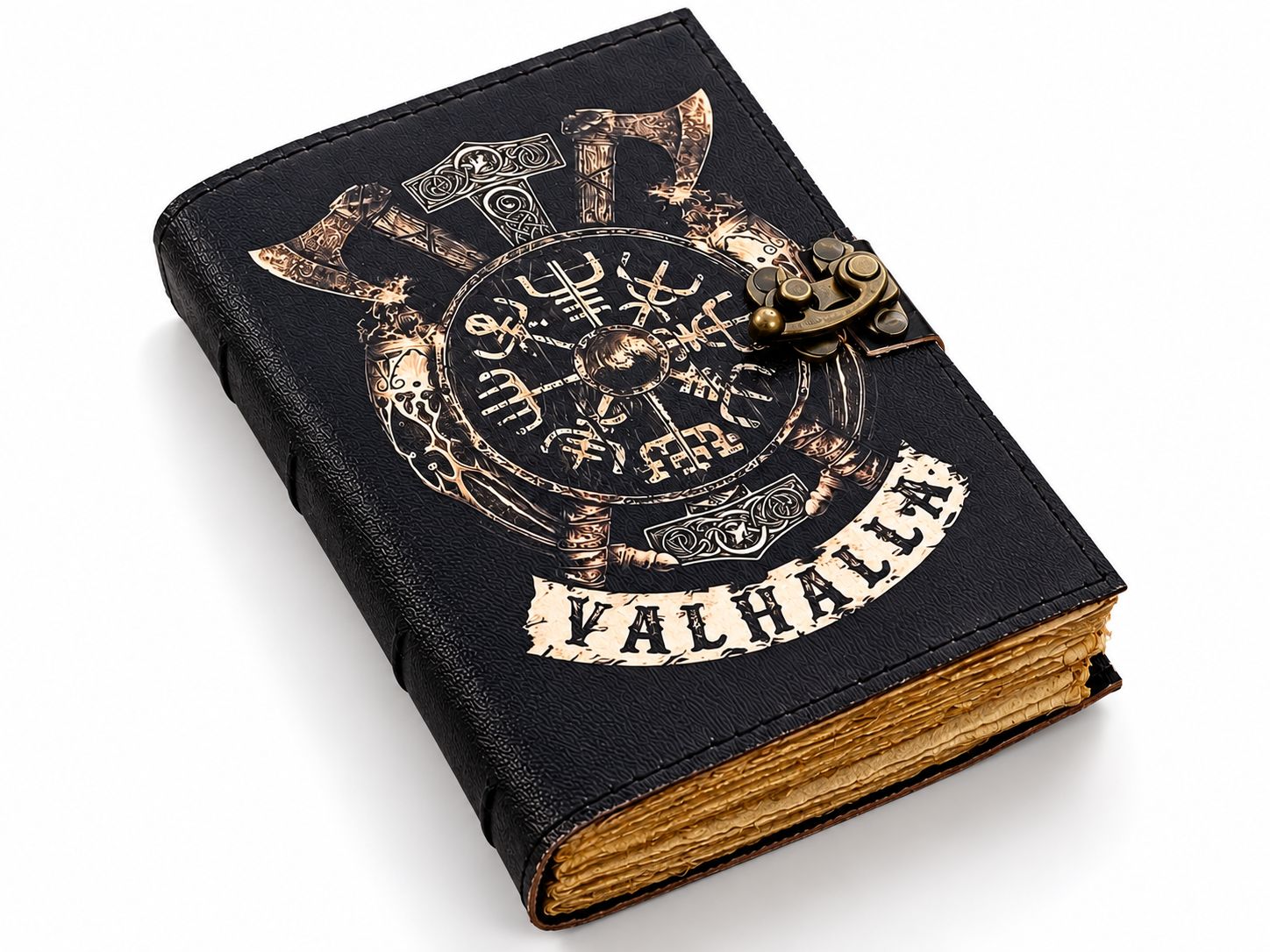 Leather Journal Valhalla Viking Vegvisir