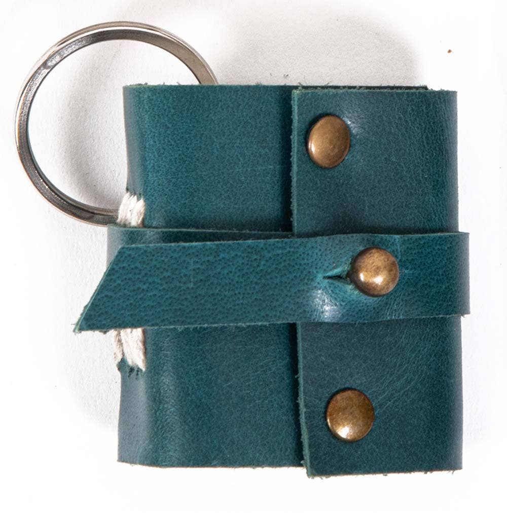 Miniature Journal  keyring: Green