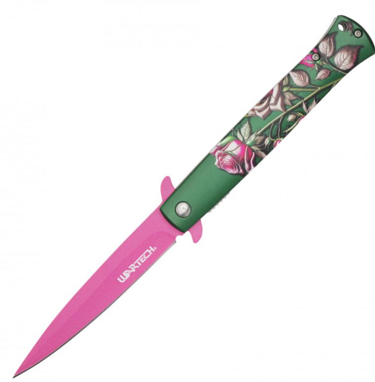 Stiletto  KNF 8" Garden Rose PNK BLD