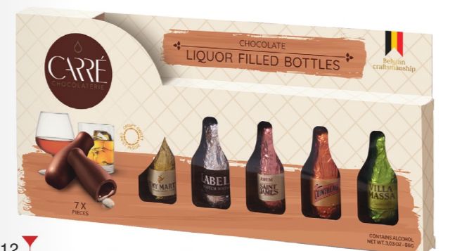Belgium Liquor Chocolate Bottels box