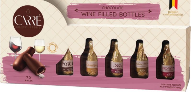 Belgium Wine Filled  Bottles box