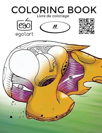 SURREAL COLORING BOOK : nanogods: ego artist Paradoxical Abstract hand drawing