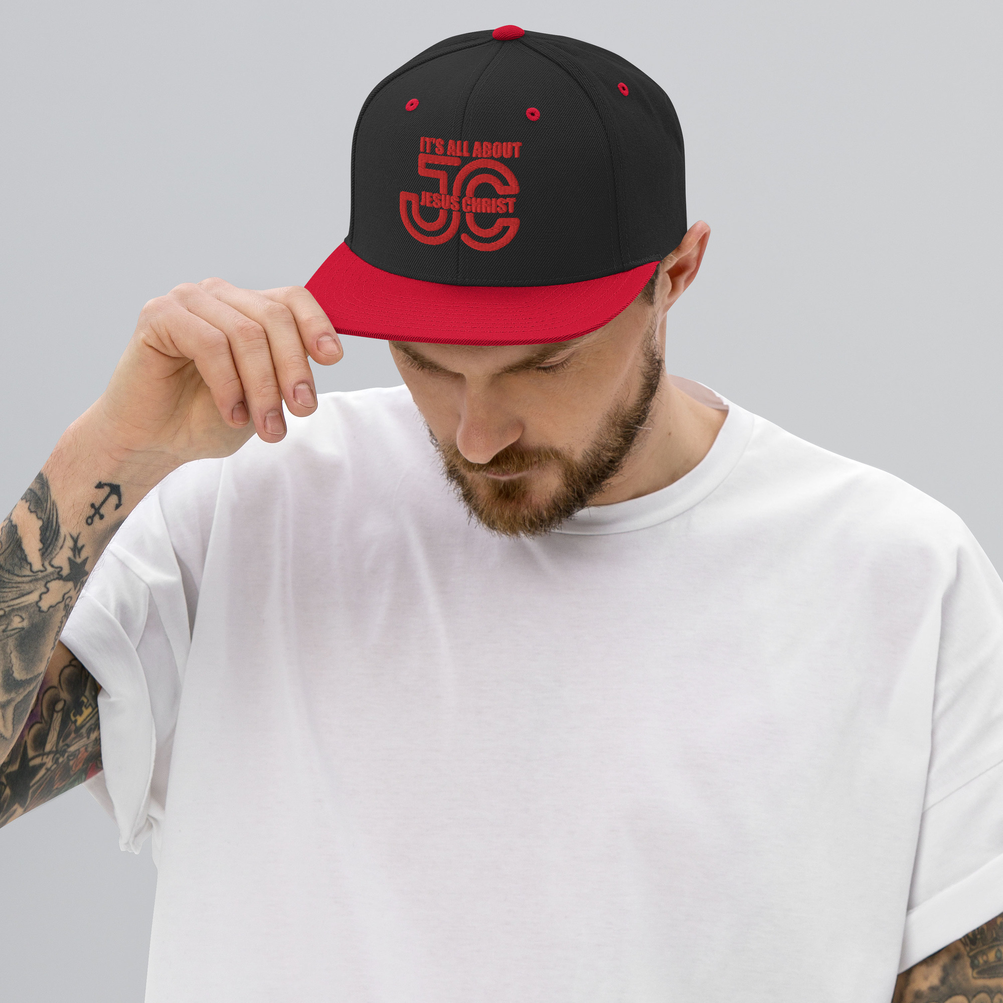 IT&#039;S ALL ABOUT JESUS CHRIST Snapback Hat