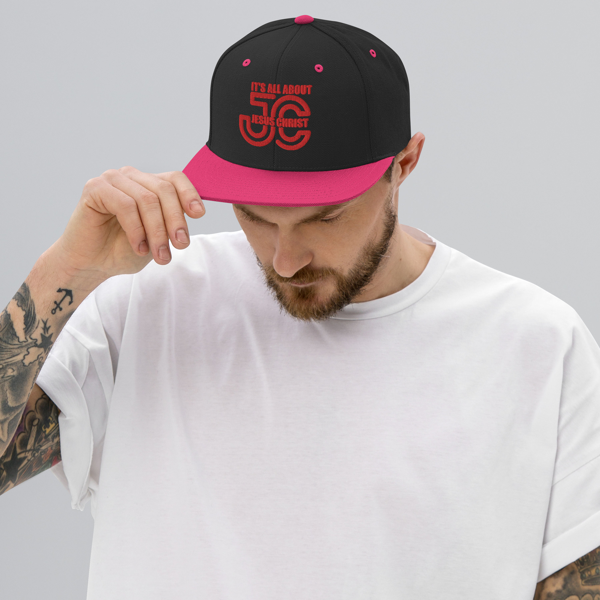 IT&#039;S ALL ABOUT JESUS CHRIST Snapback Hat