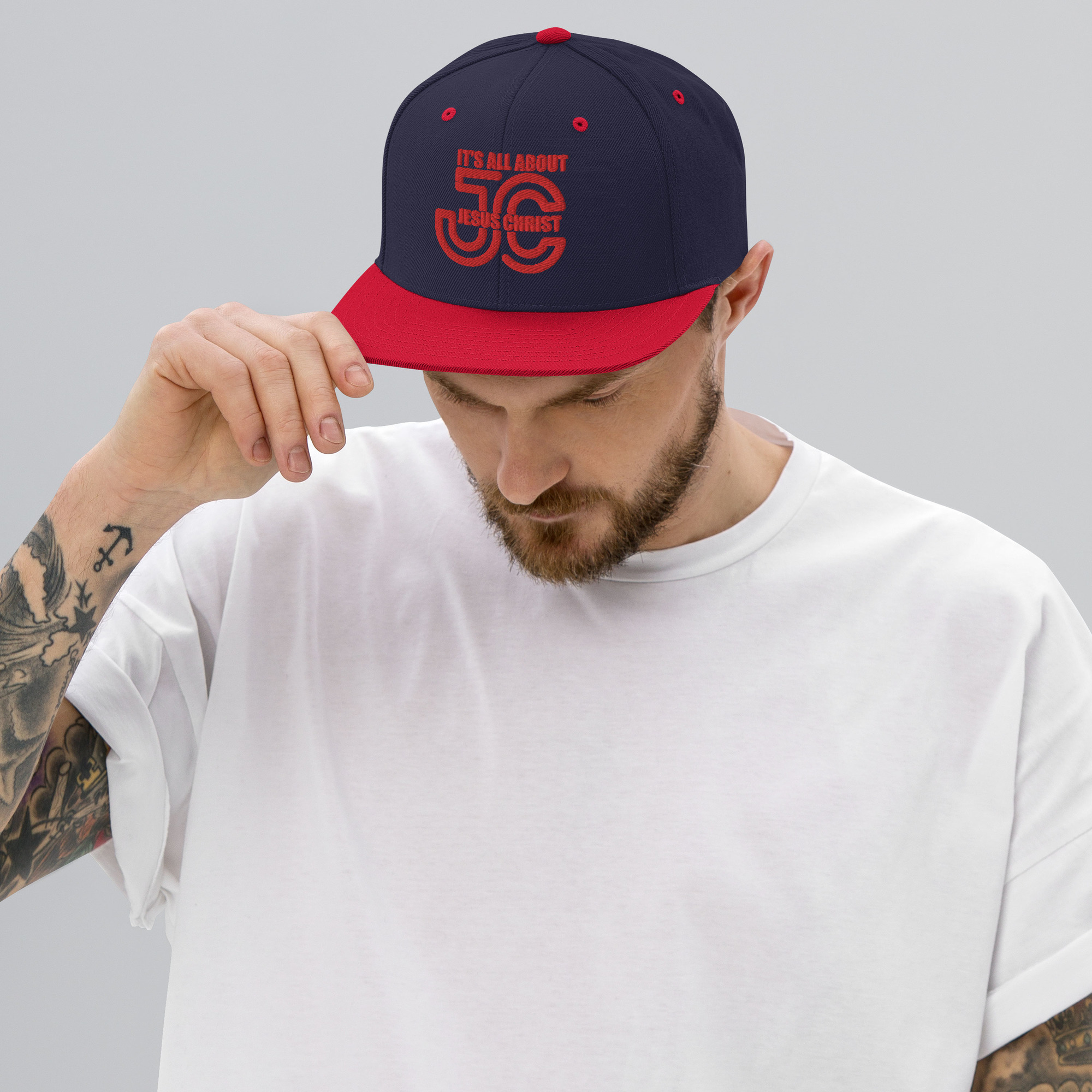 IT&#039;S ALL ABOUT JESUS CHRIST Snapback Hat