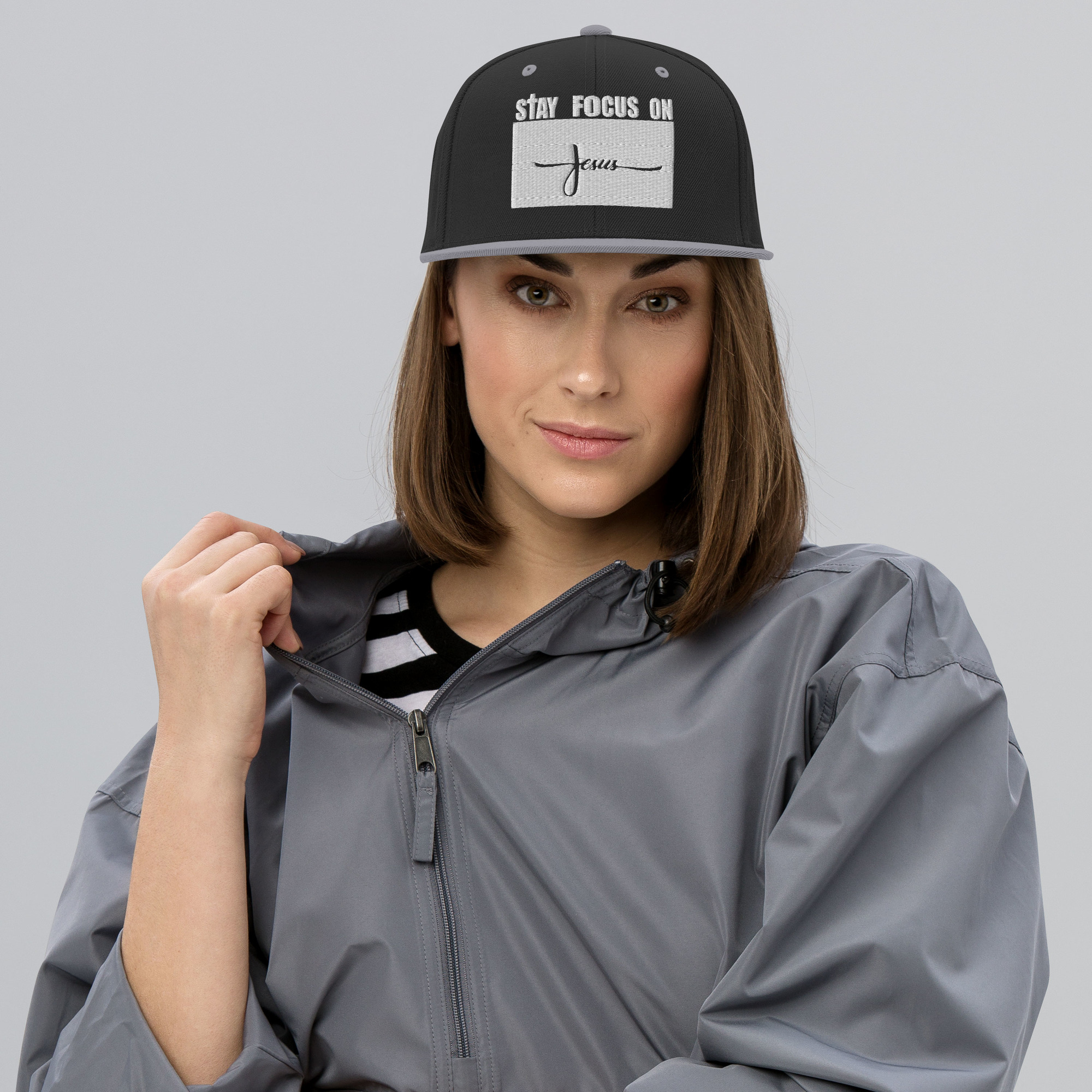 STAY FOCUS ON JESUS Snapback Hat