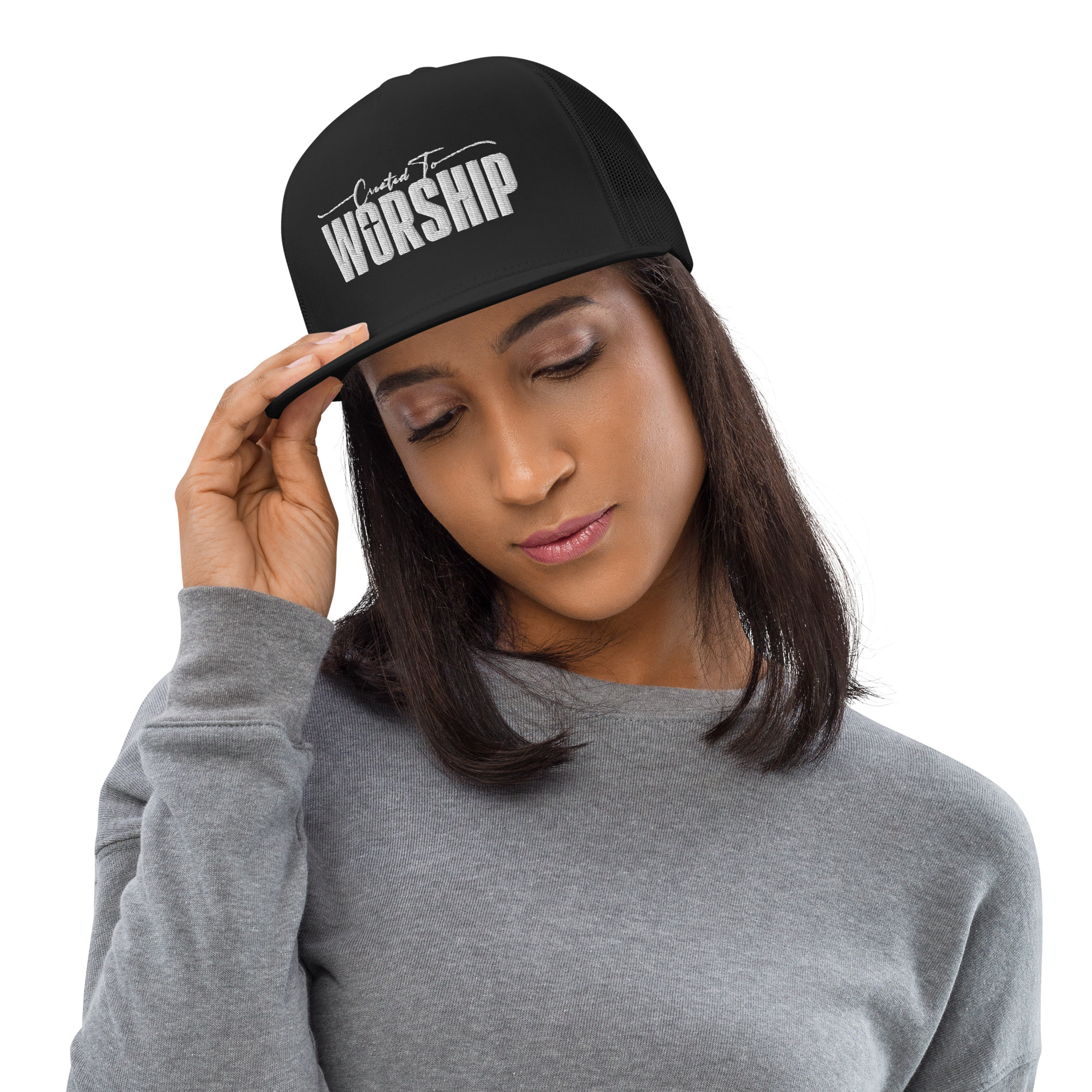 CREATED TO WORSHIP Trucker Cap