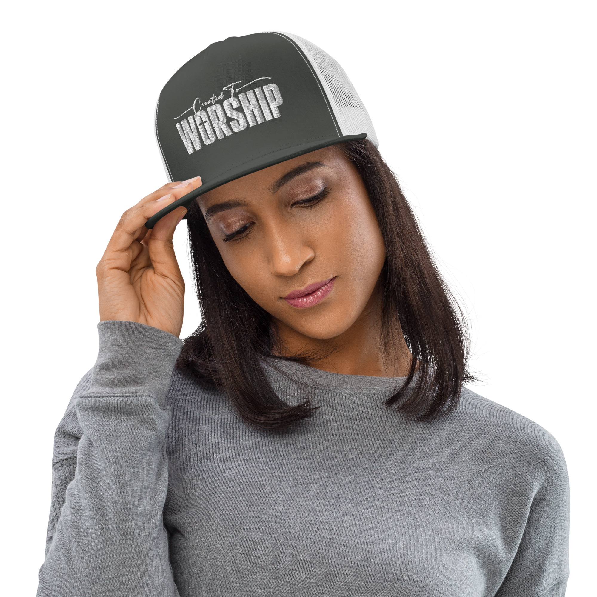 CREATED TO WORSHIP Trucker Cap
