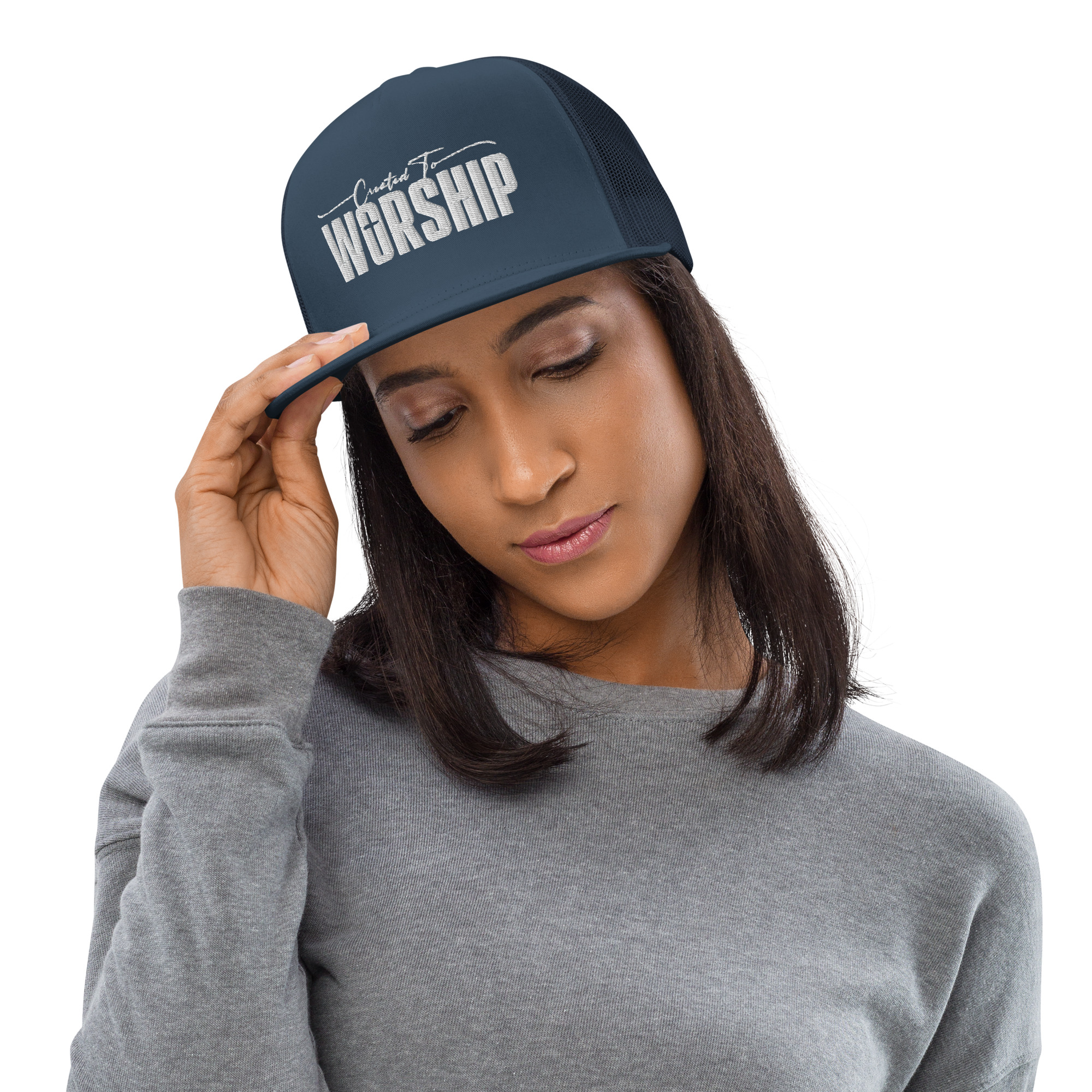 CREATED TO WORSHIP Trucker Cap