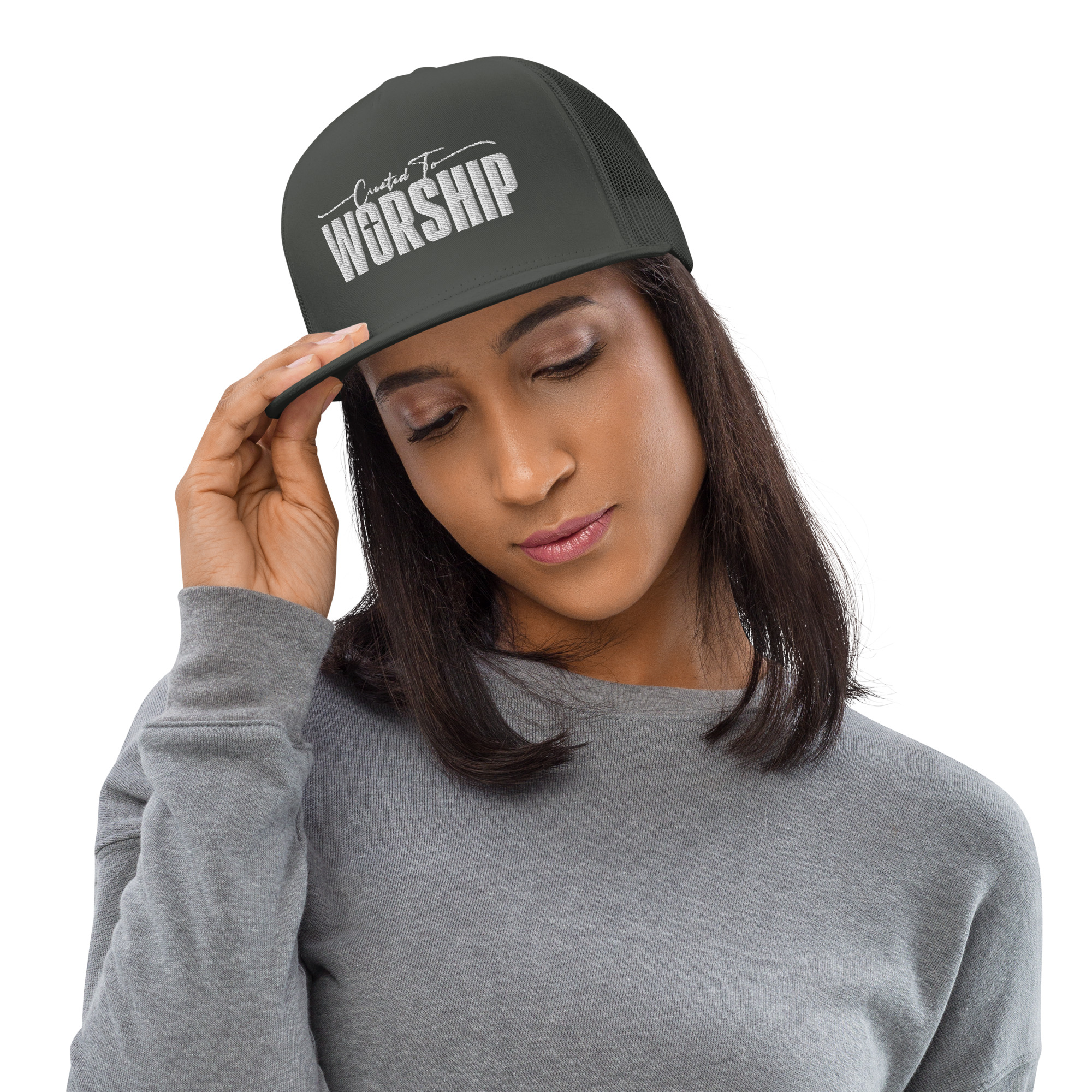 CREATED TO WORSHIP Trucker Cap