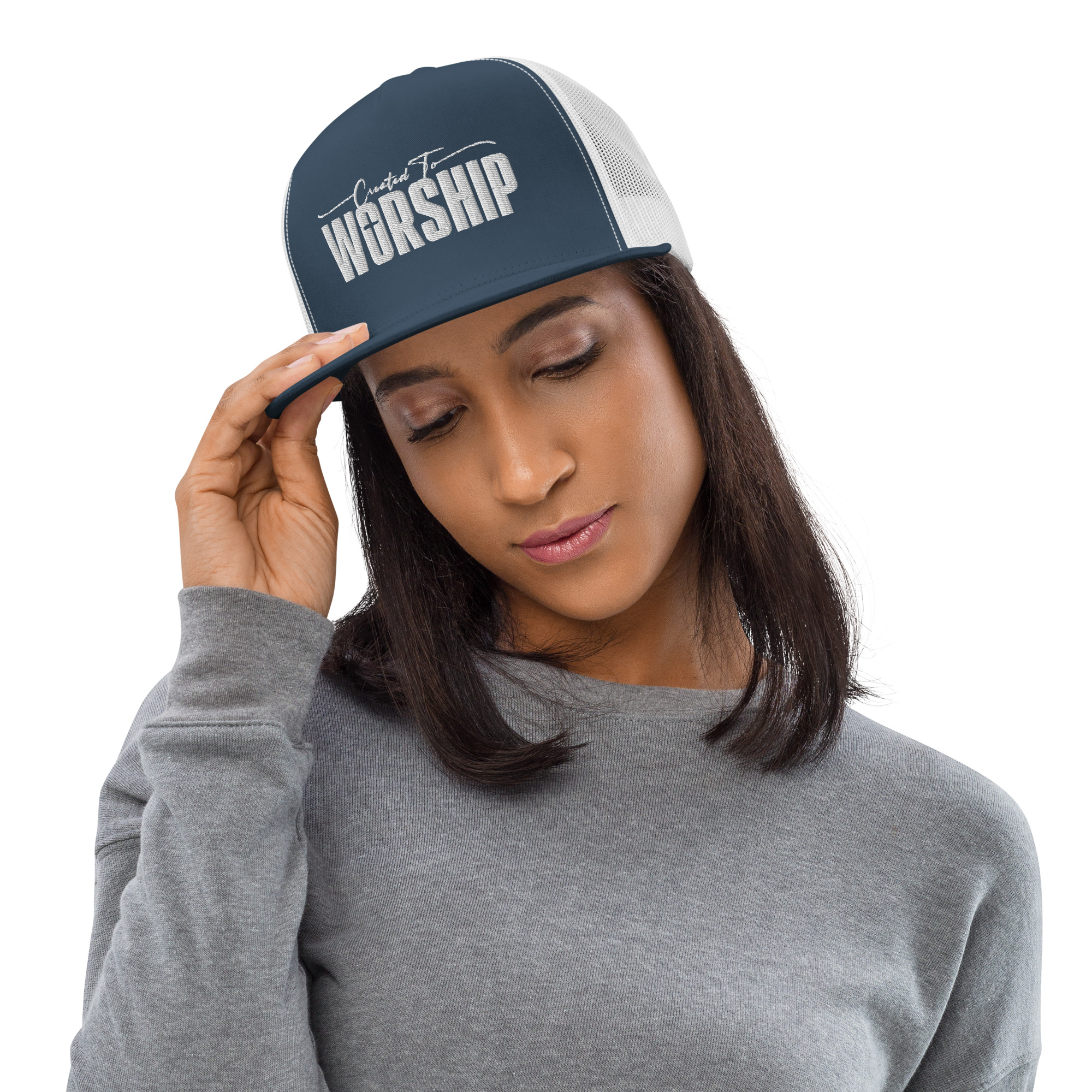 CREATED TO WORSHIP Trucker Cap