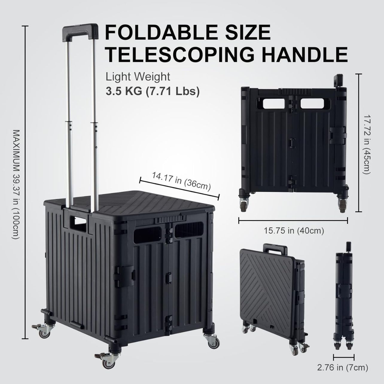 Foldable Shopping Cart on Wheels