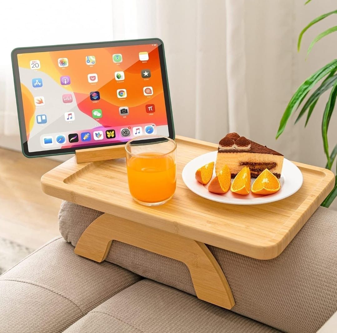 Bamboo Couch Arm Tray
