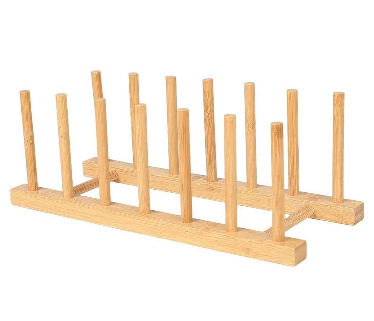 Bamboo Plate Organizer