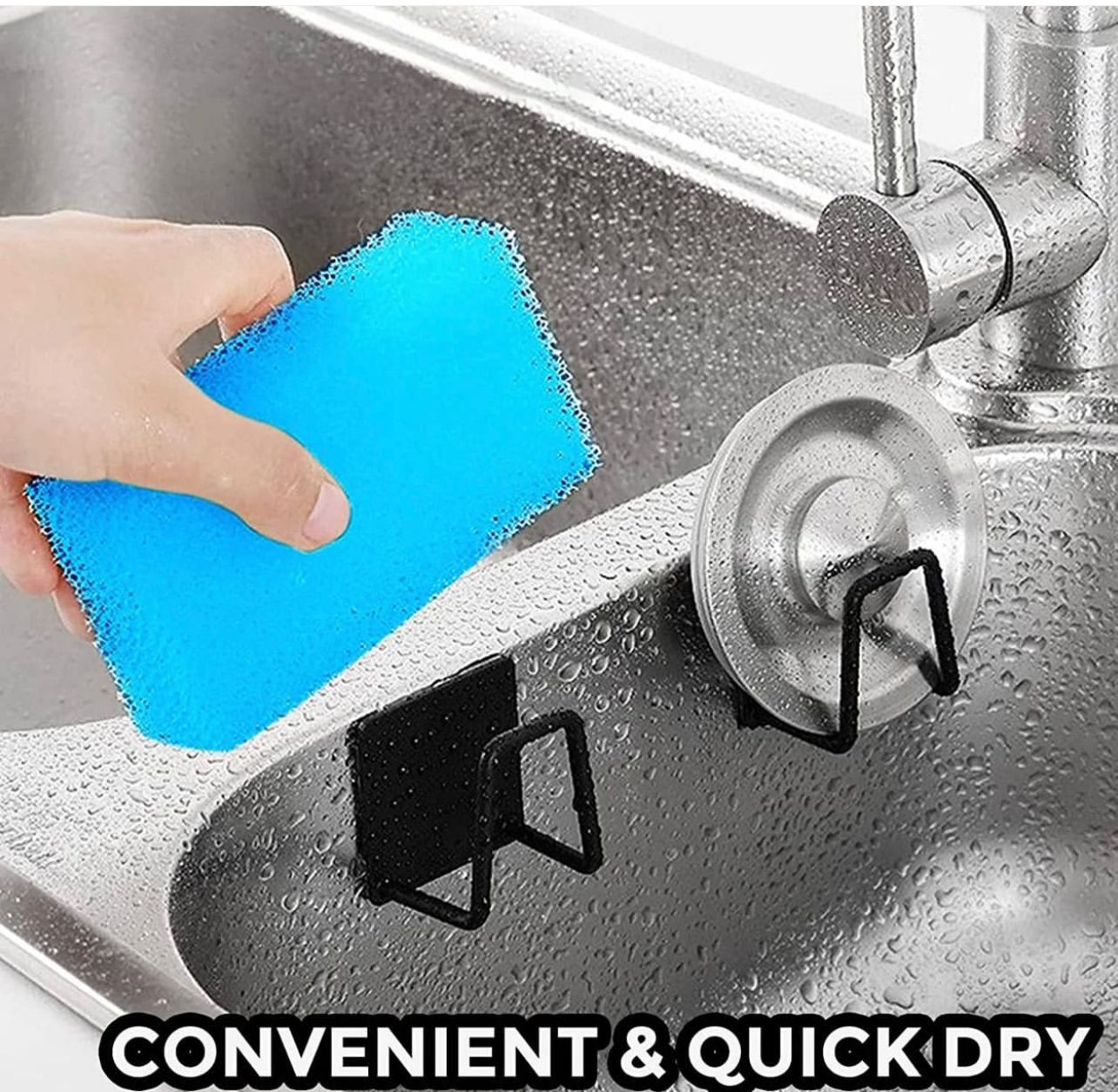 Adhesive Multipurpose in sink sponge holder