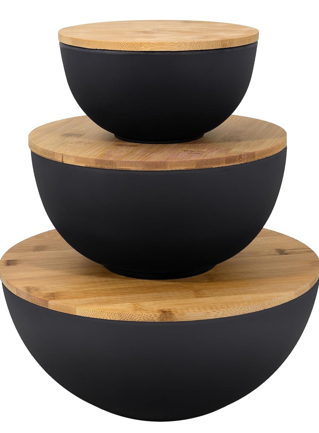 Bamboo Fiber Mixing Bowl Set with Lid