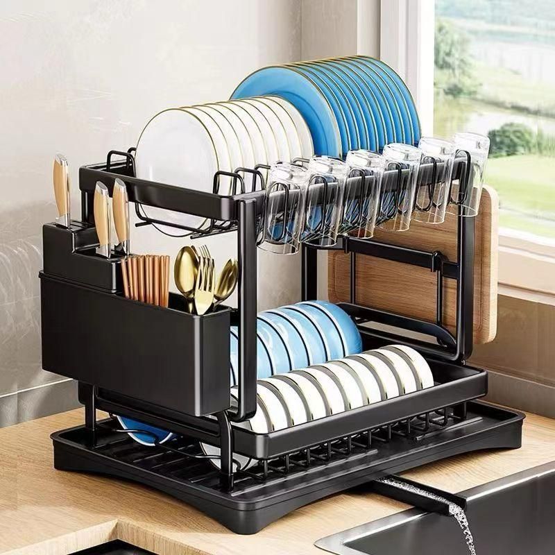 2 Tiered Dish Drying Rack