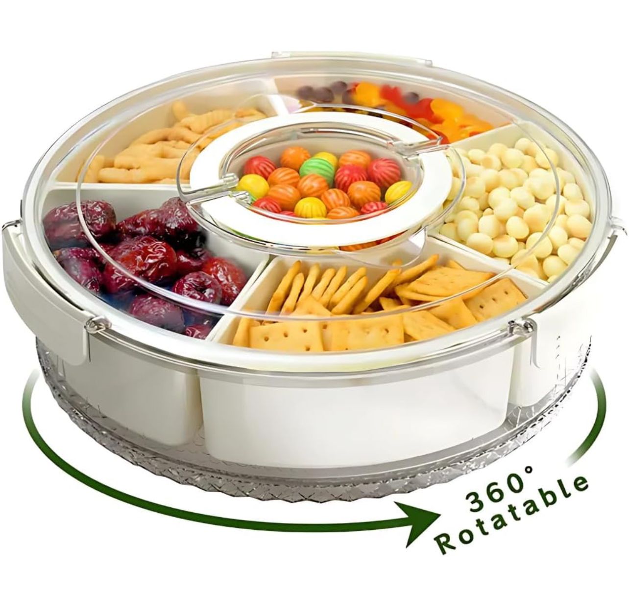 360° Rotating Container with Lid