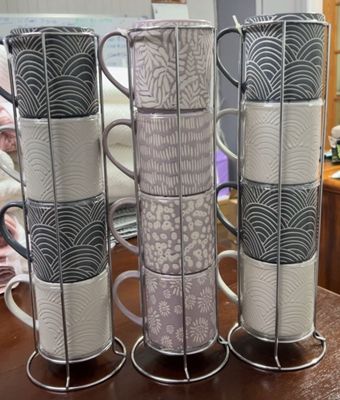 Teacup Set with Metal Holder