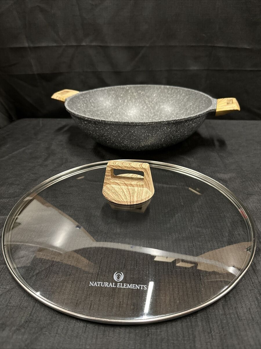 Natural Elements Woodstone Wok with Lid
