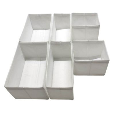 White Fabric Draw Organizer Set