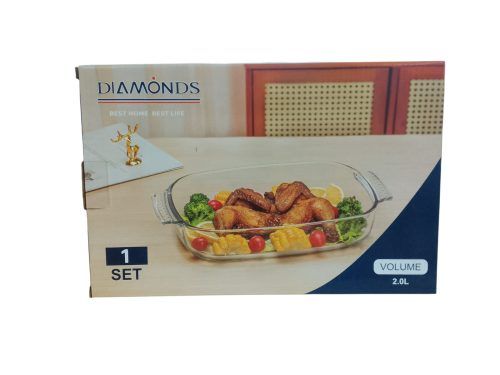 Diamonds 2Ltr Glass Dish