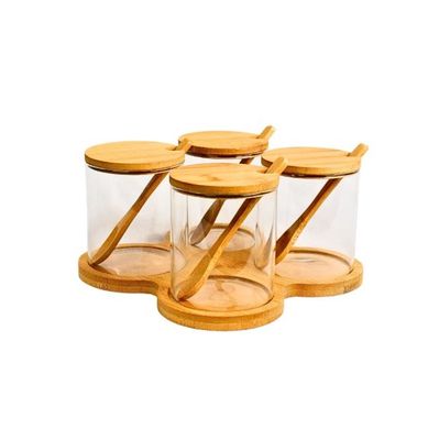 4 Piece Jar and Spoon Set