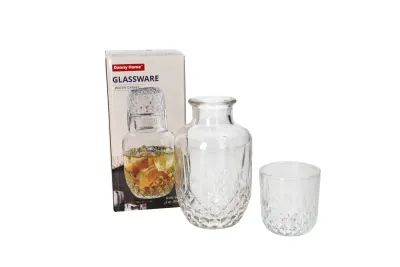 2 PC Glass Carafe Set