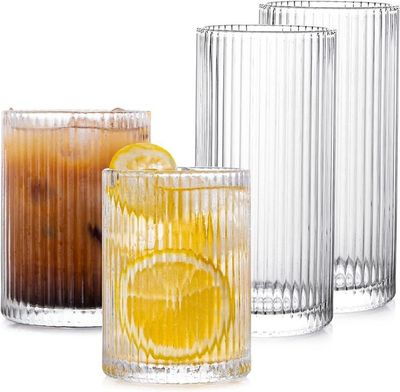 DH 4 PC Clear Glass Set - 260ml Tumbler