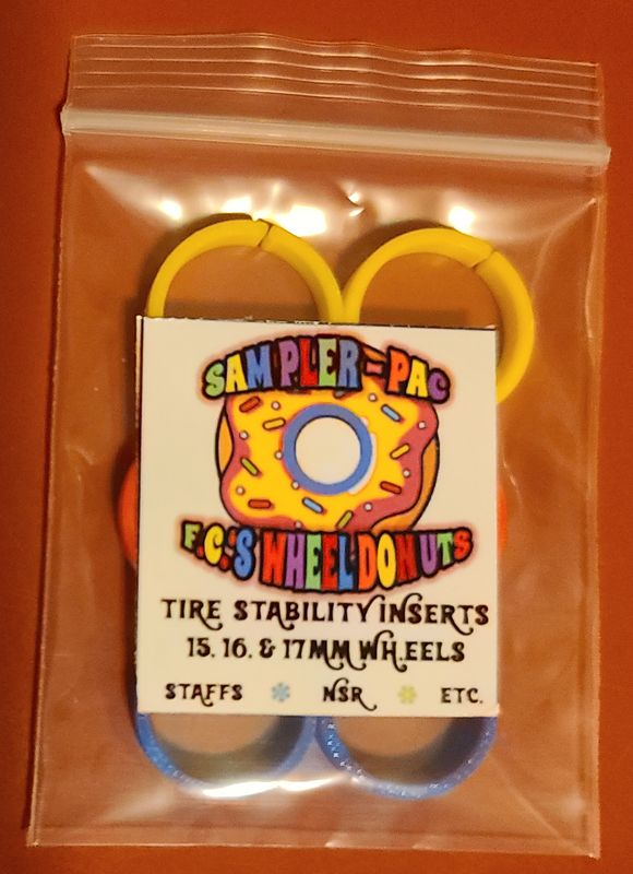 Wheel Stability Inserts Sample-Pac (2 x each 15mm, 16mm &amp; 17mm inserts)