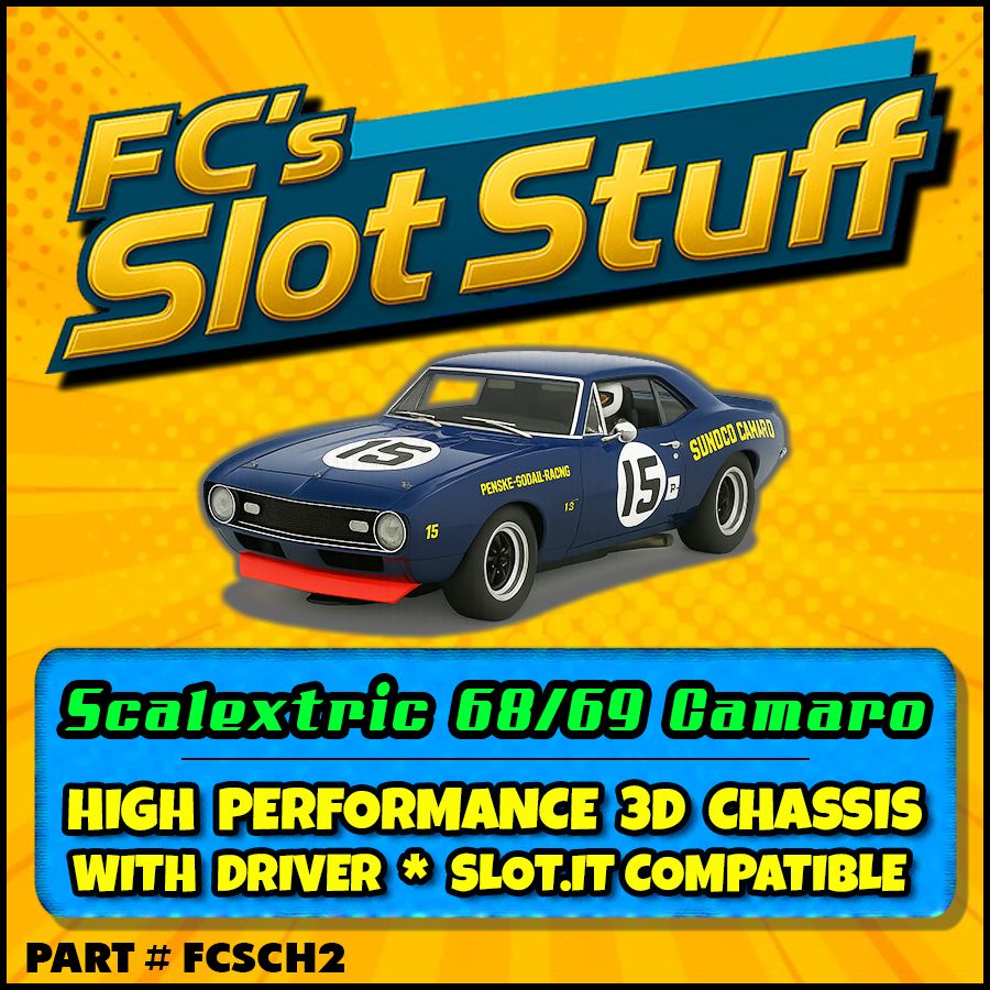 FC&#39;s 68/69 Scalextric Camaro 3d Printed Chassis