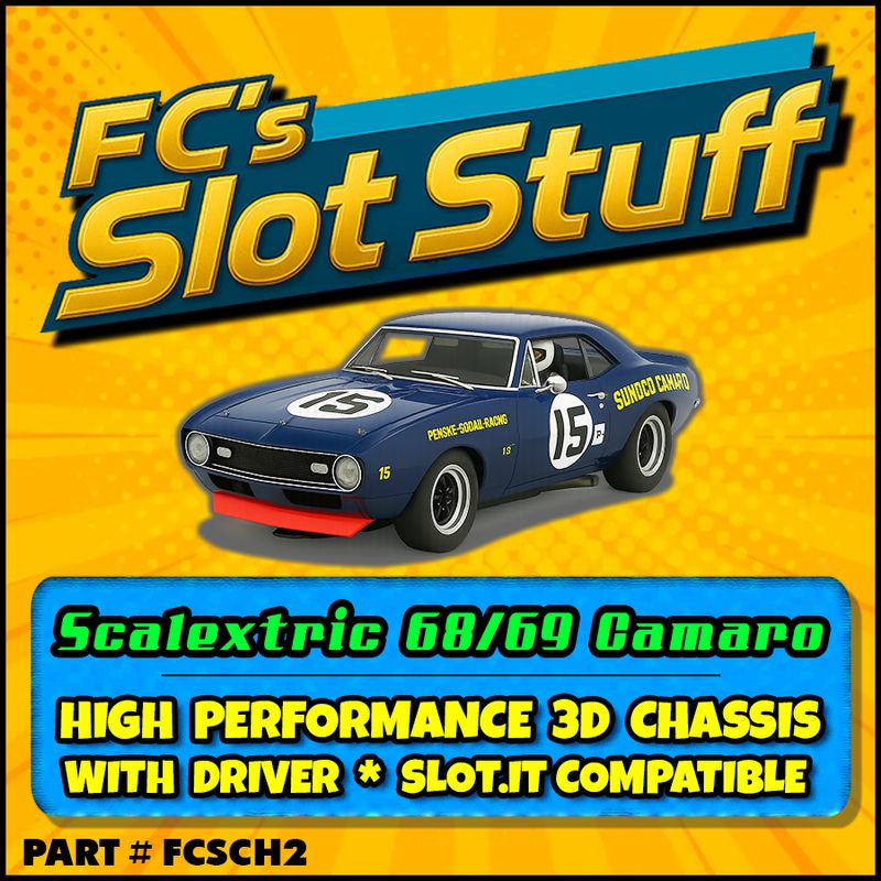 FC&#39;s 68/69 Scalextric Camaro 3d Printed Chassis