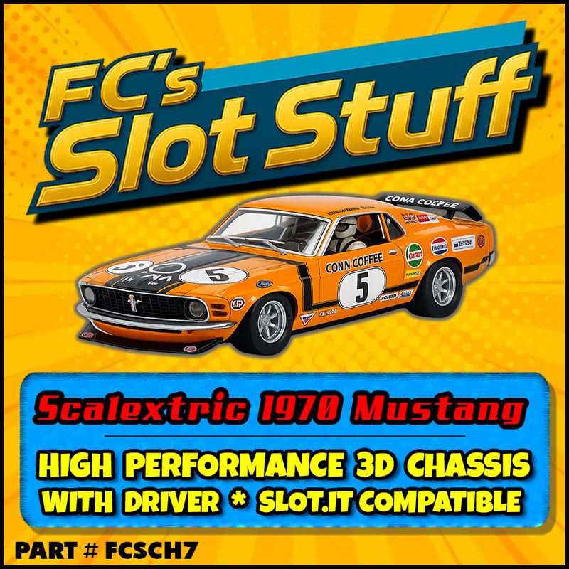 FC's 1970 Scalextric Mustang 3d Printed Chassis