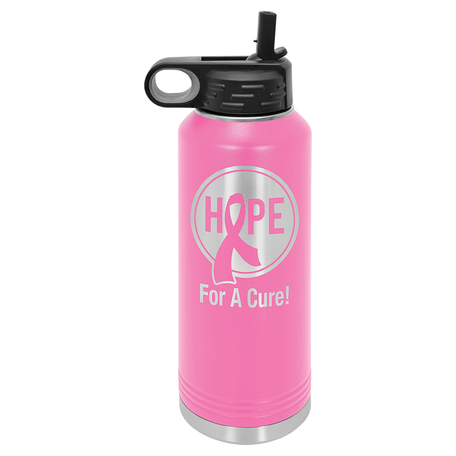 Water Bottle with Built-in Straw