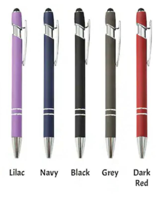 Soft Grip Pens with Stylus