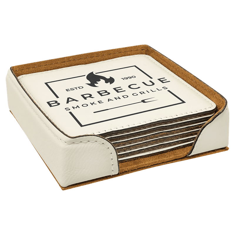 Leatherette Coaster (Identical Set of 6)