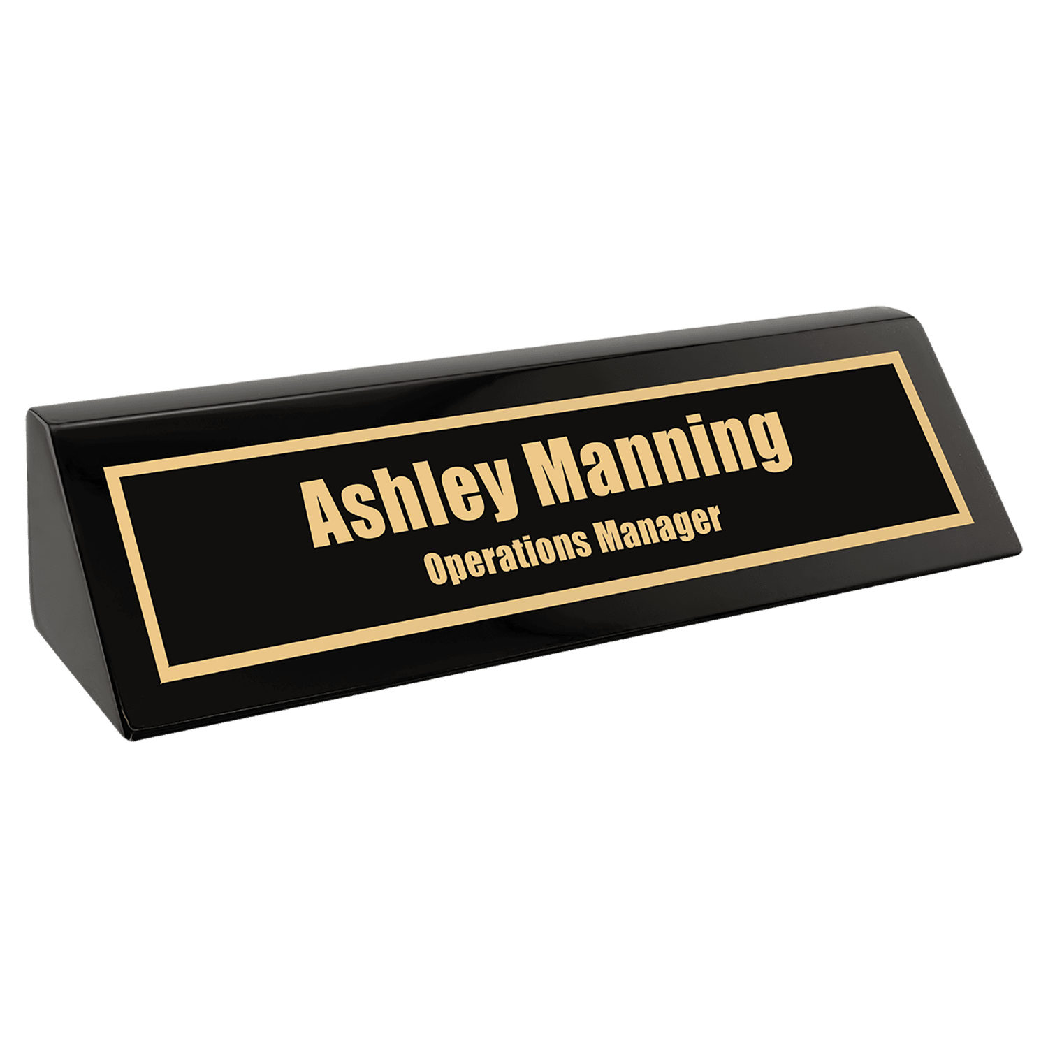 8 1/2" Black Piano Finish Desk Wedge